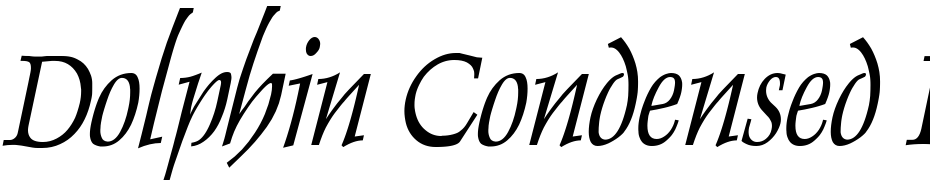 Dolphin Condensed Italic Polices Telecharger